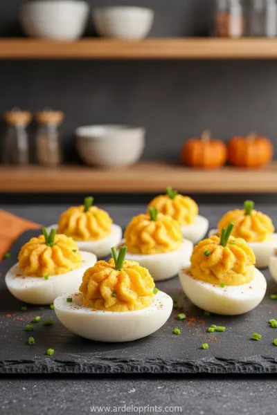 Pumpkin Patch Deviled Eggs: Festive Recipe