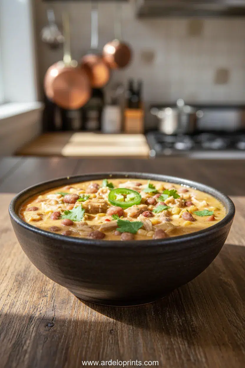 Cajun White Chicken Chili Recipe - feature image