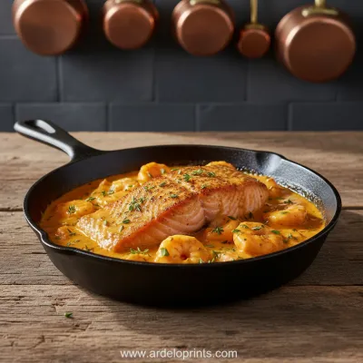 Cajun Creamy Salmon and Shrimp Recipe