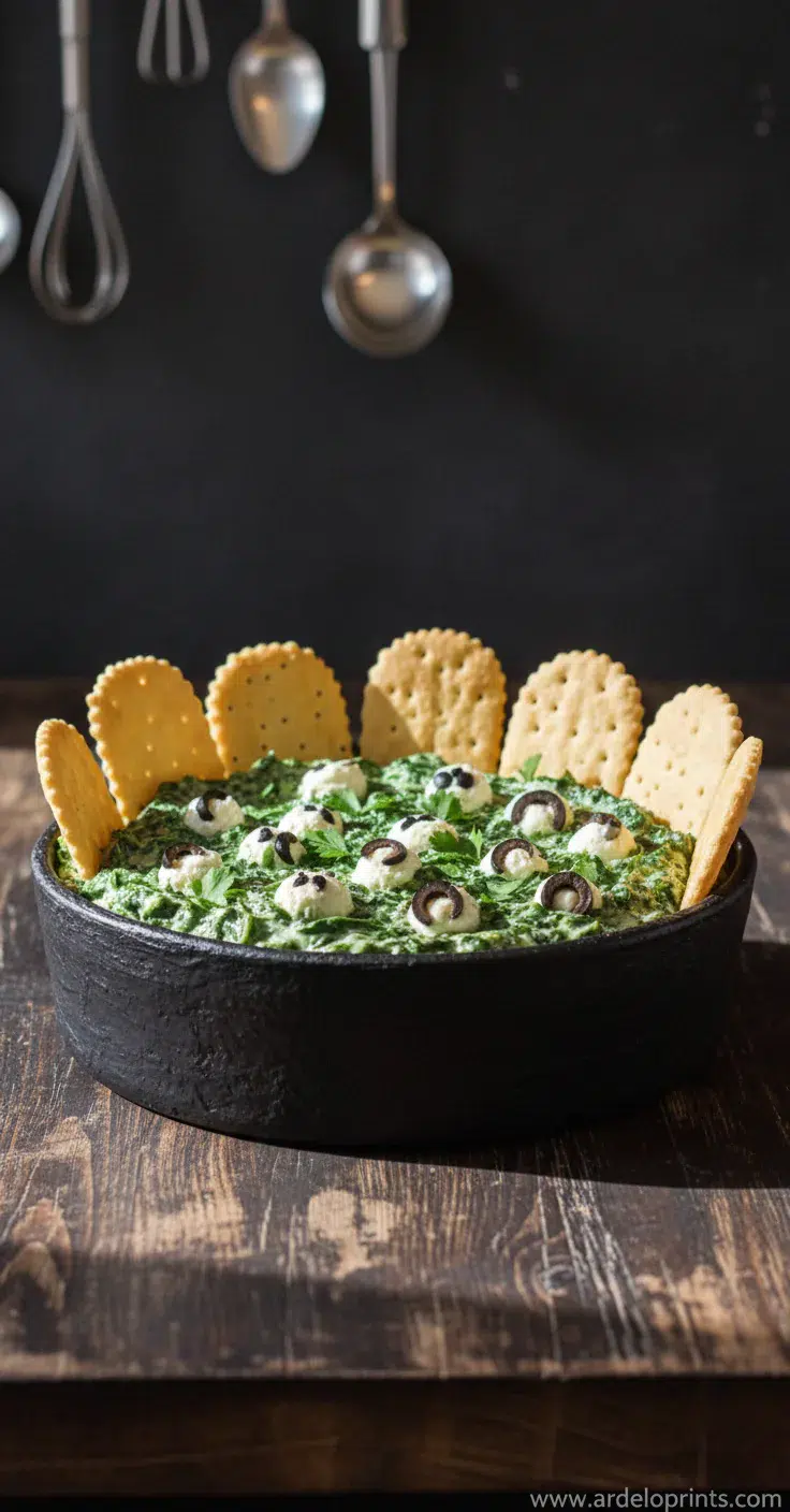 Spooky Graveyard Spinach Dip: Halloween Treat - feature image