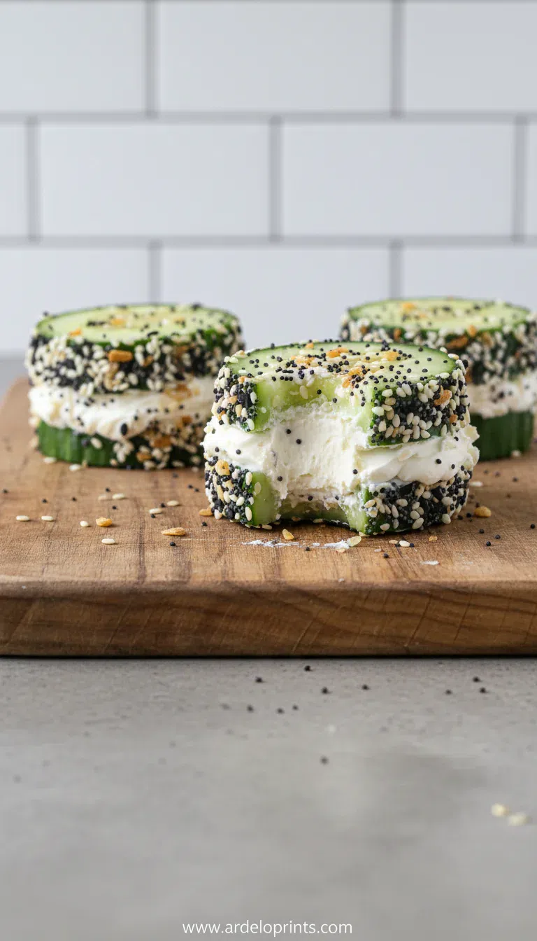 Low Carb Everything Bagel Cucumber Sandwiches