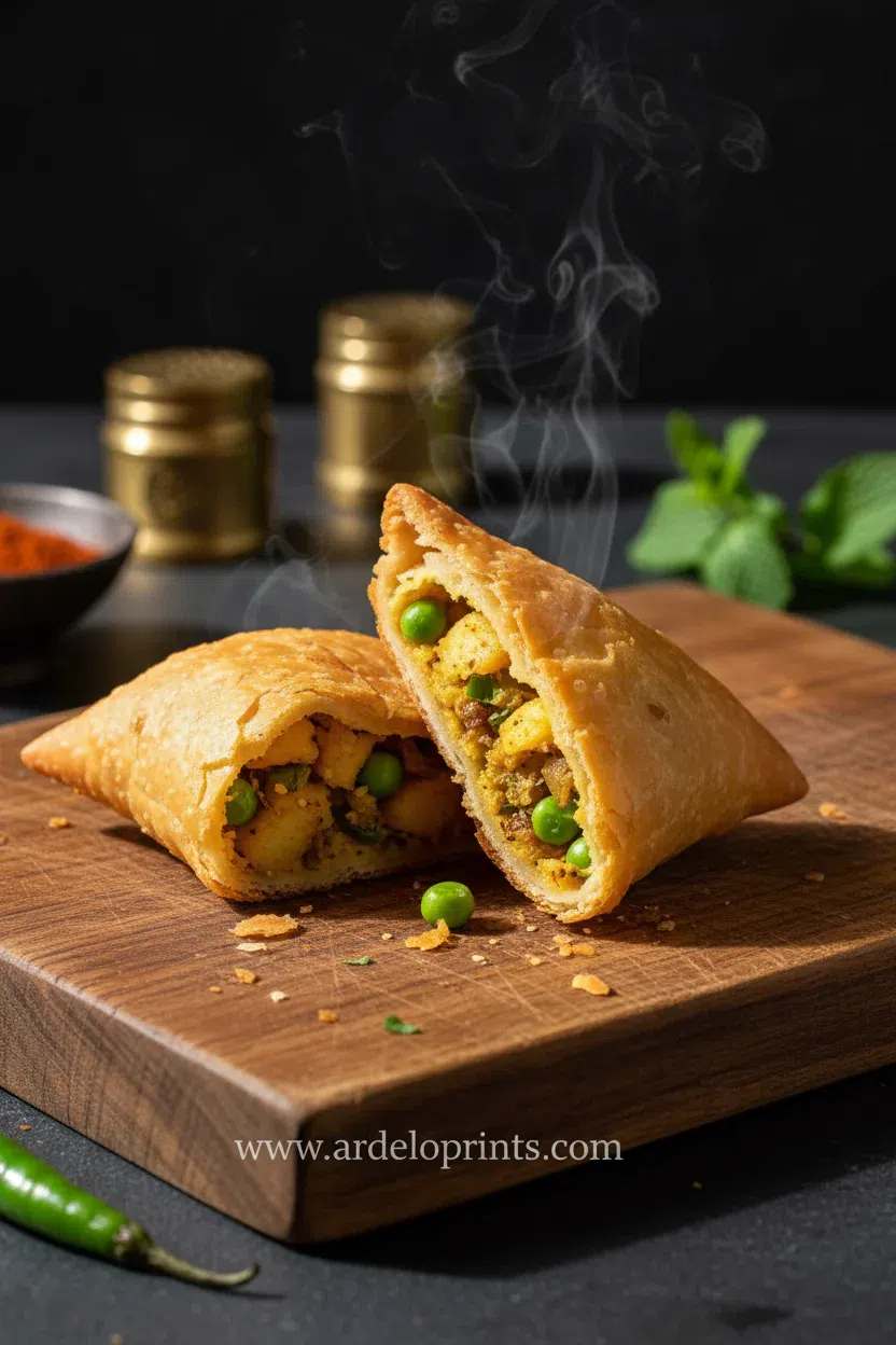 Easy Samosa Chaat for a Crowd with yogurt and chutneys