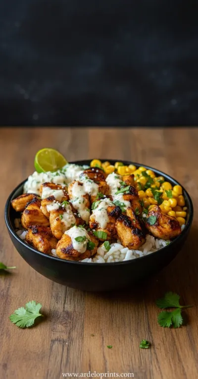 Street Corn Chicken Rice Bowl Recipe