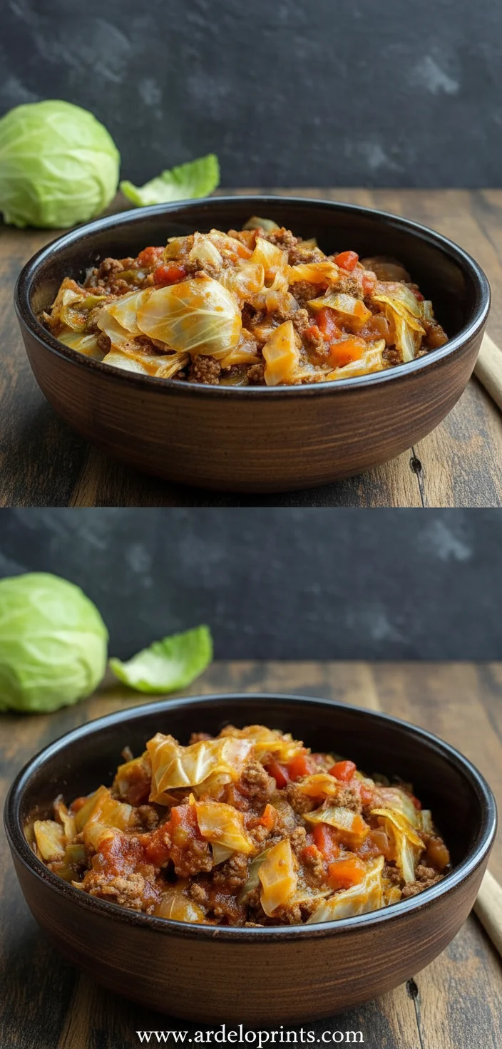 Slow Cooker Unstuffed Cabbage Rolls - feature image