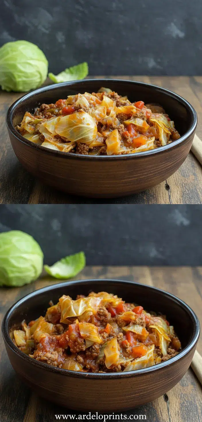 Slow Cooker Unstuffed Cabbage Rolls - feature image