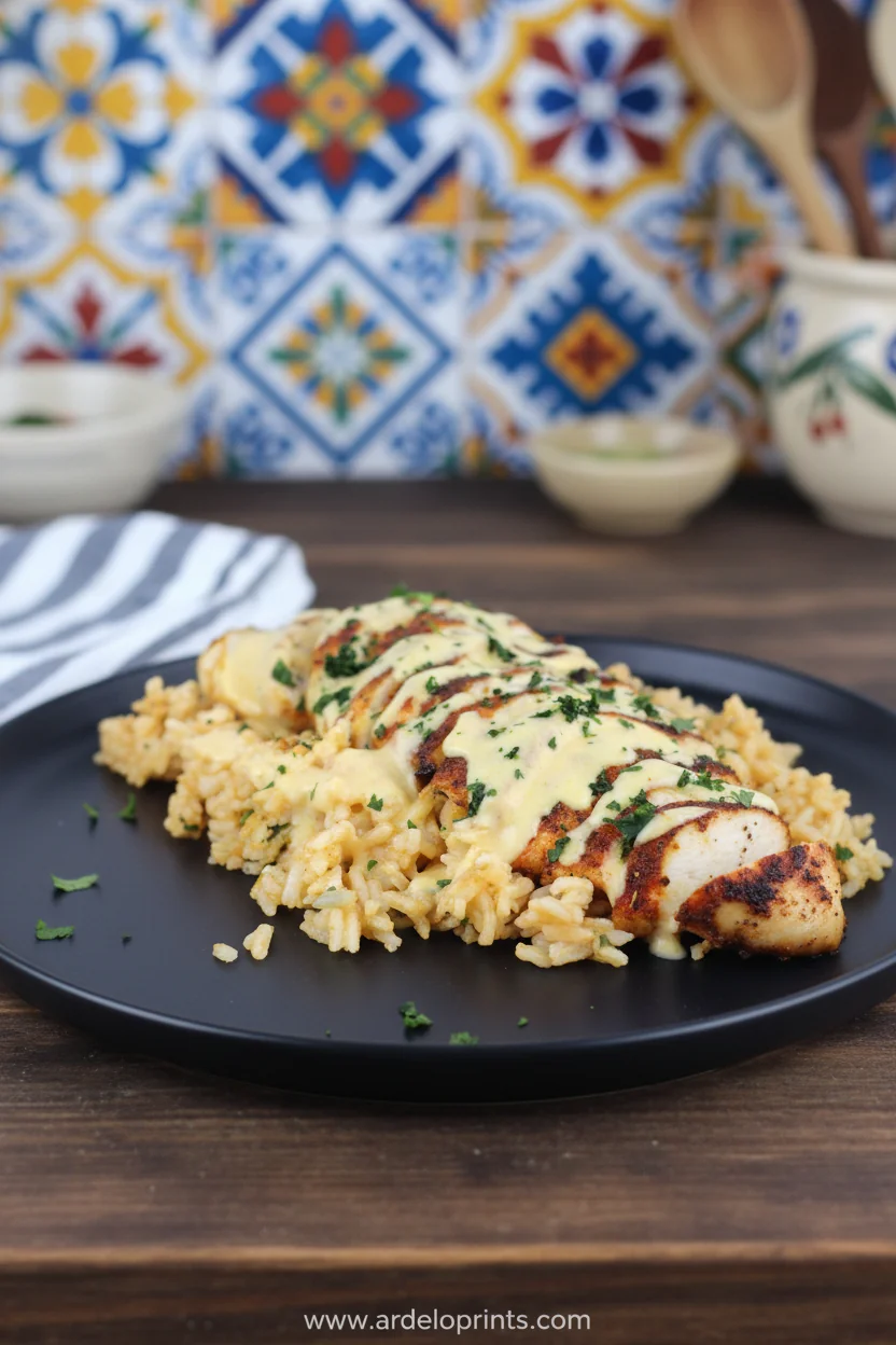 Mexican Chicken with Cheese Sauce Recipe - feature image