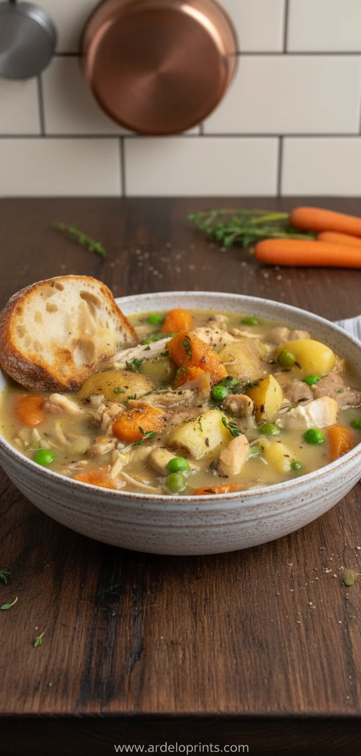 Slow Cooker Chicken Stew Recipe - feature image