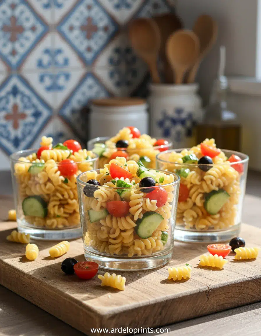 Pasta Salad Cups Recipe - feature image