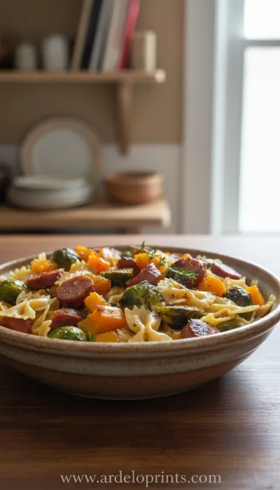 Autumn Beef Sausage Pasta Squash: Easy Recipe