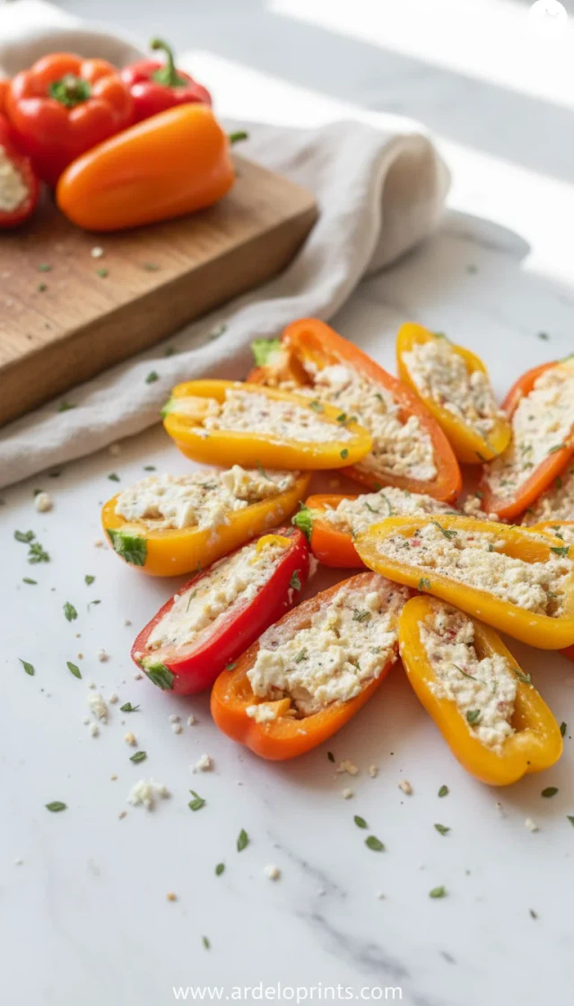 Stuffed Mini Peppers: Quick & Healthy Snack