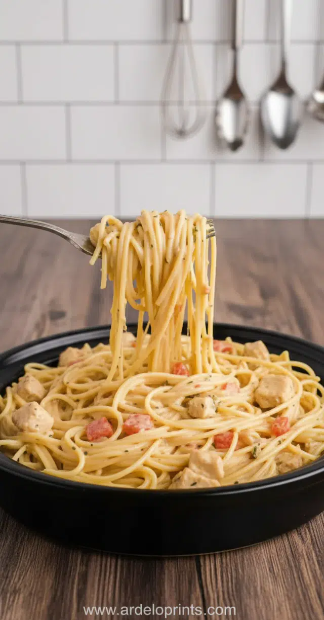 Crock Pot Cheesy Chicken Spaghetti: Easy Recipe