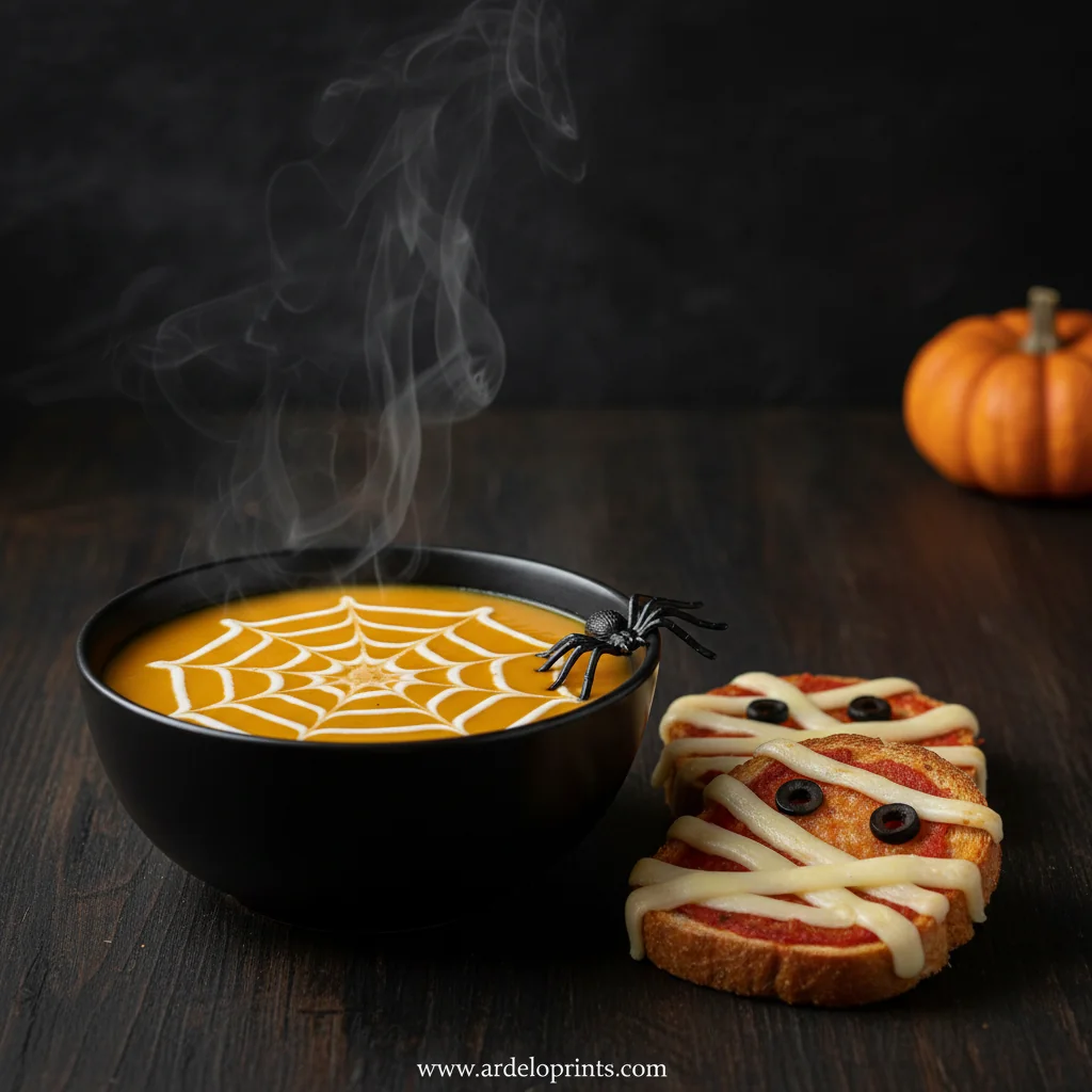 Spiders Web Soup with Mummy Toasties Recipe - feature image