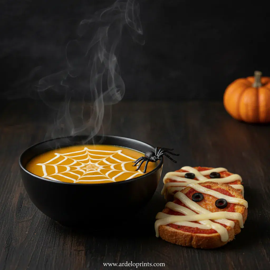 Spiders Web Soup with Mummy Toasties Recipe - feature image