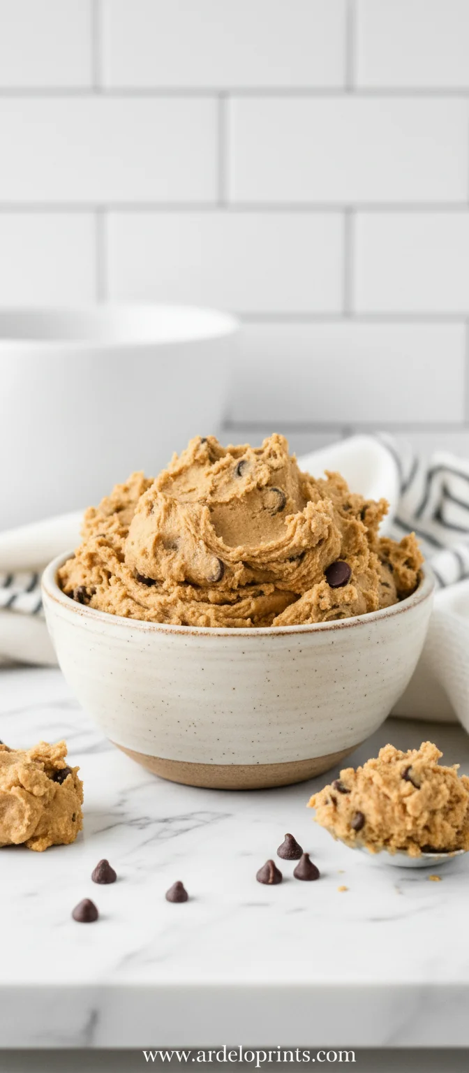 Healthy Chickpea Cookie Dough: Edible & Low Calorie - feature image