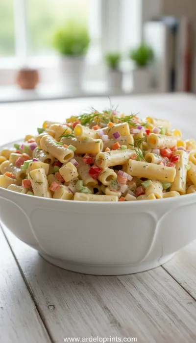 Cheddar Sour Cream Macaroni Salad Recipe