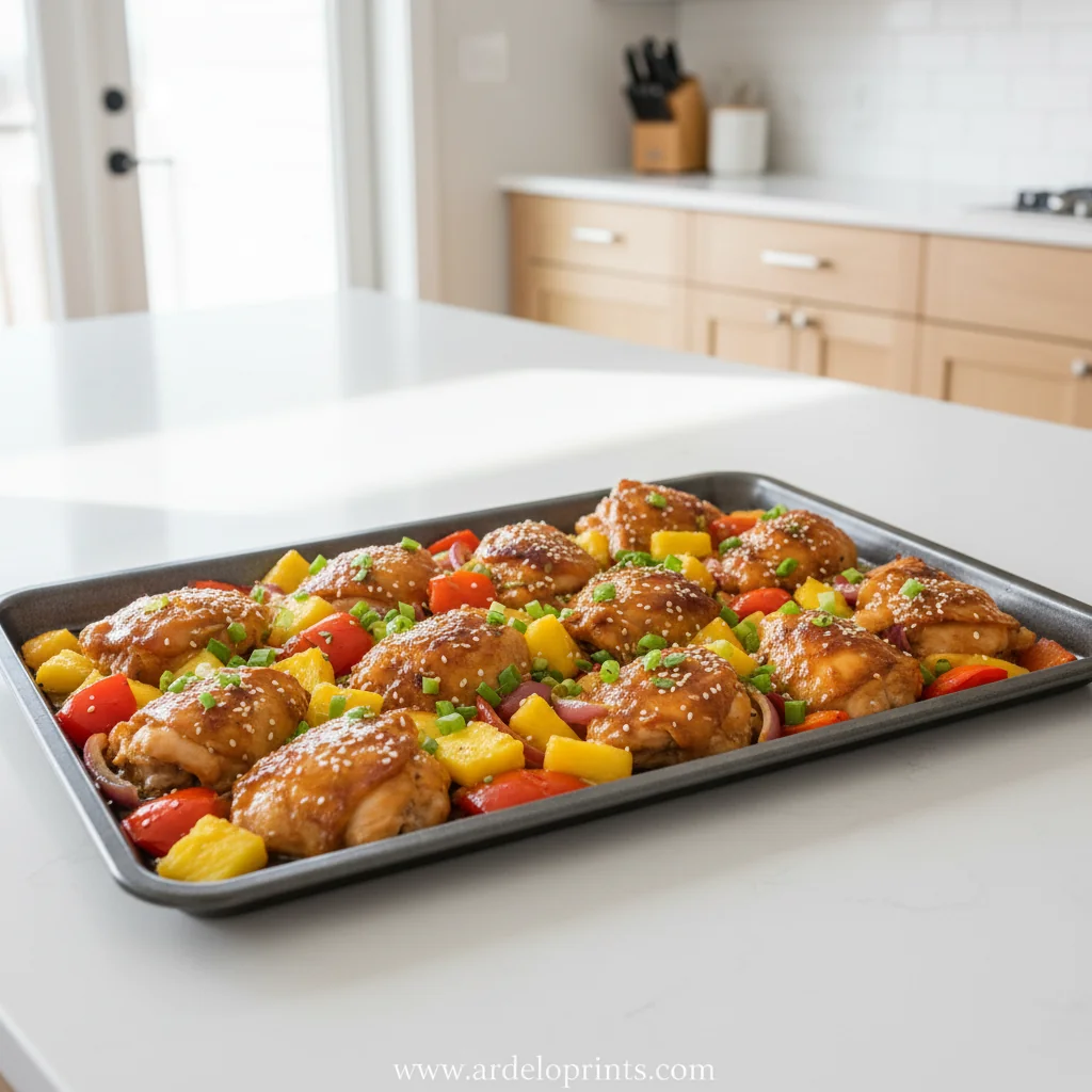 Hawaiian Chicken Sheet Pan Recipe - feature image