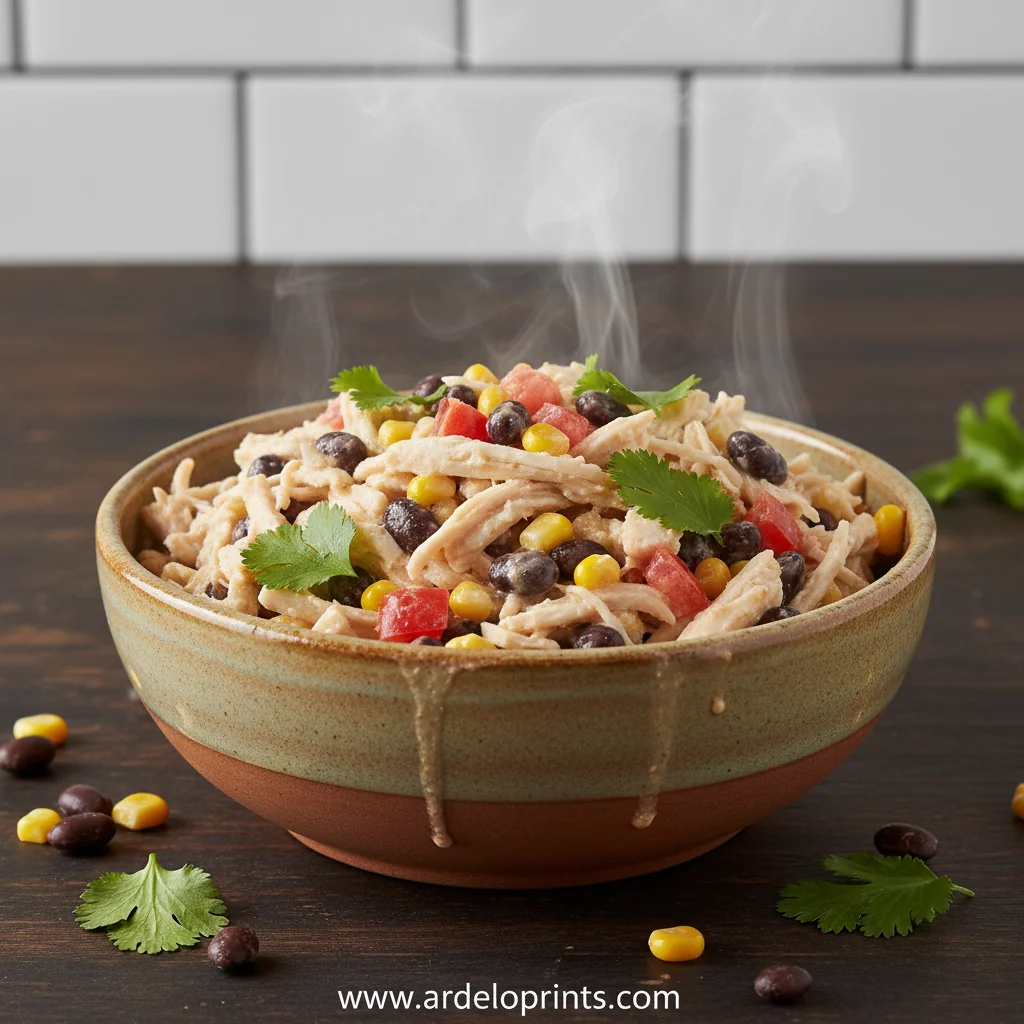 Crock Pot Fiesta Chicken Recipe - feature image