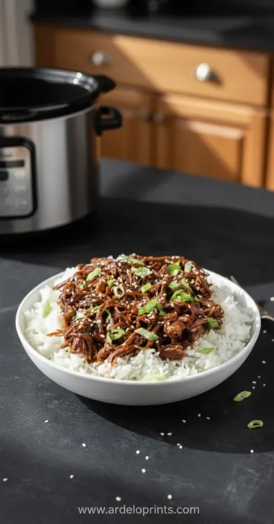 Crockpot Korean BBQ Recipe: Easy Slow Cooker - ready to serve