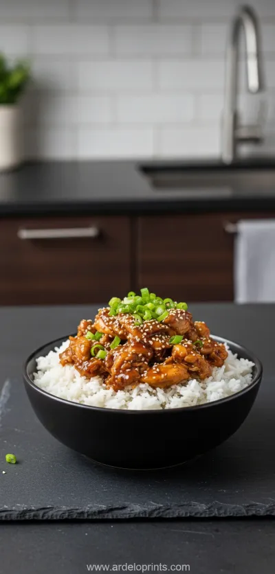 Slow Cooker Honey Garlic Chicken Recipe - ready to serve