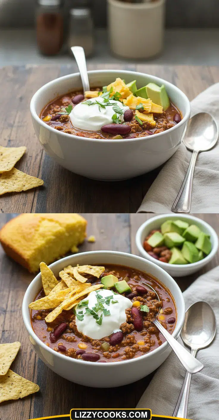Classic Slow Cooker Chili: Easy Dinner - final presentation