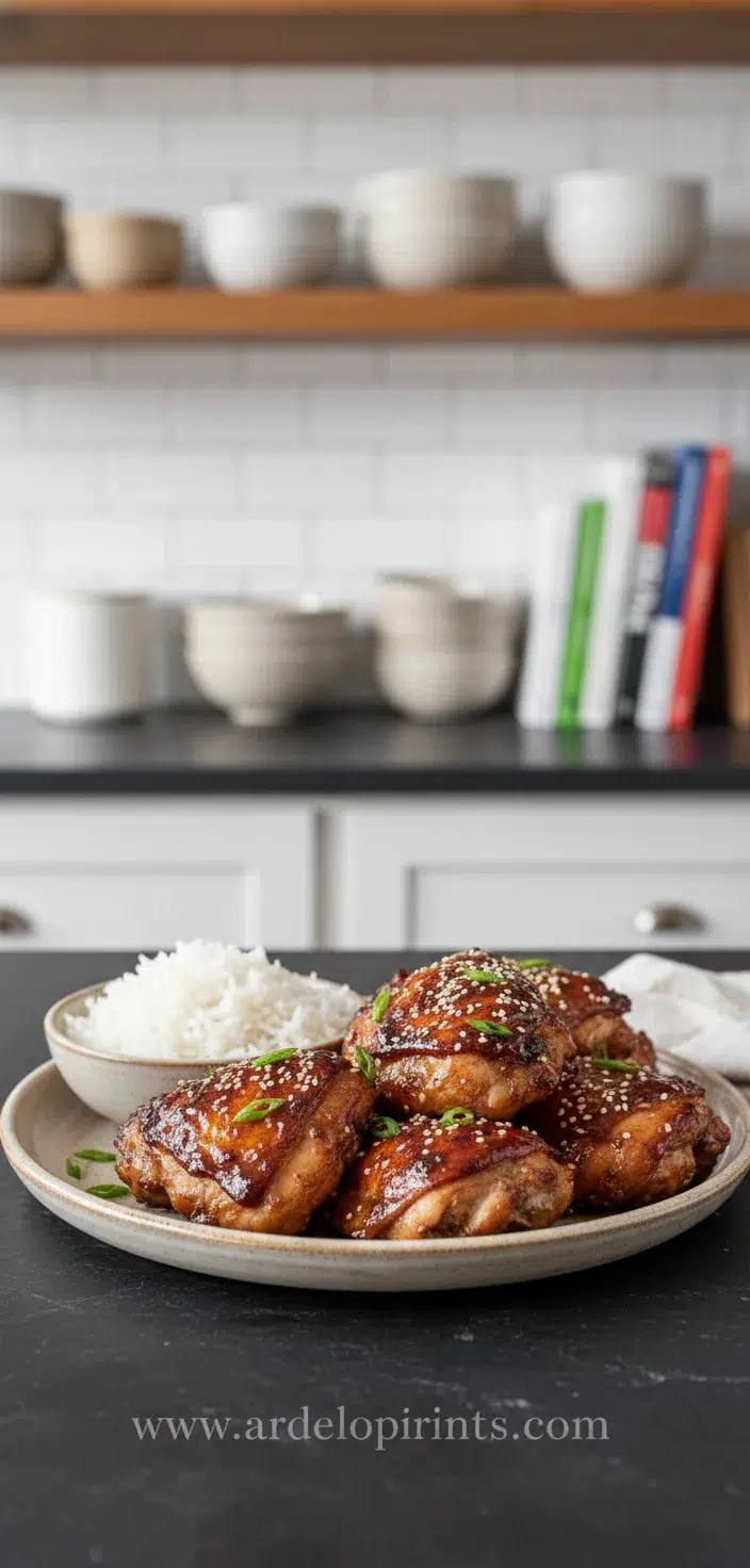 Honey Soy Baked Chicken Thighs: Easy Recipe - final presentation