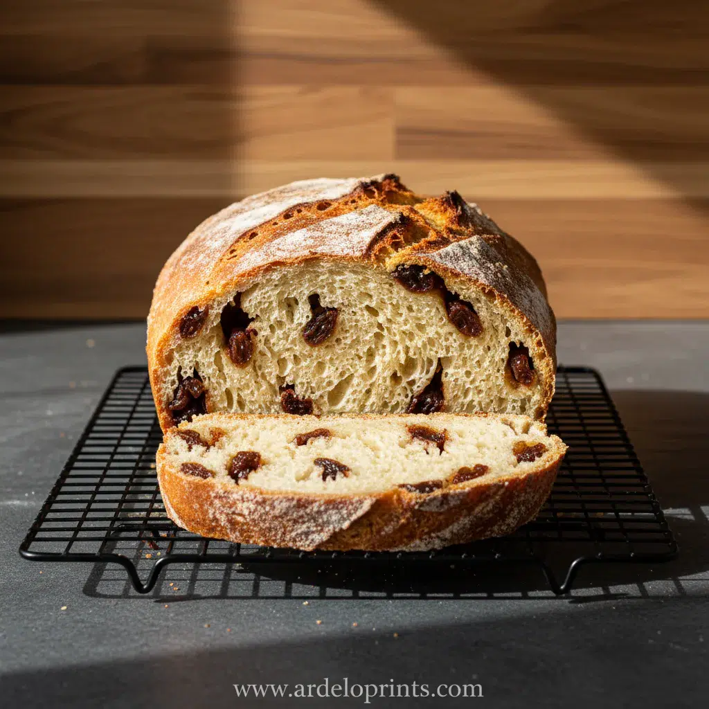 No-Knead Cinnamon Raisin Bread: Easy Homemade - final presentation