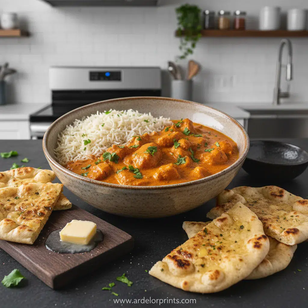 Crockpot Butter Chicken Recipe - final presentation