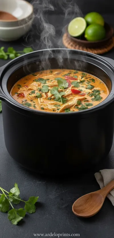 Crockpot Thai Coconut Chicken Soup: Easy Recipe - cooking process