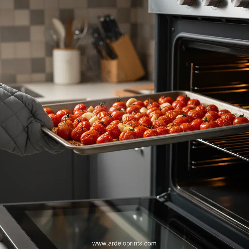 Roasted Tomato Caprese Salad Recipe - cooking process