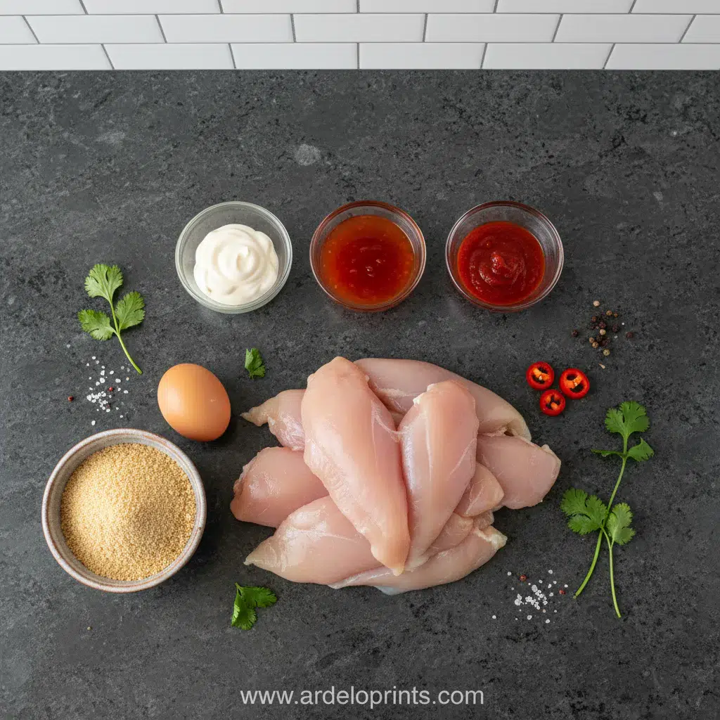 Bang Bang Chicken Recipe - ingredients preparation