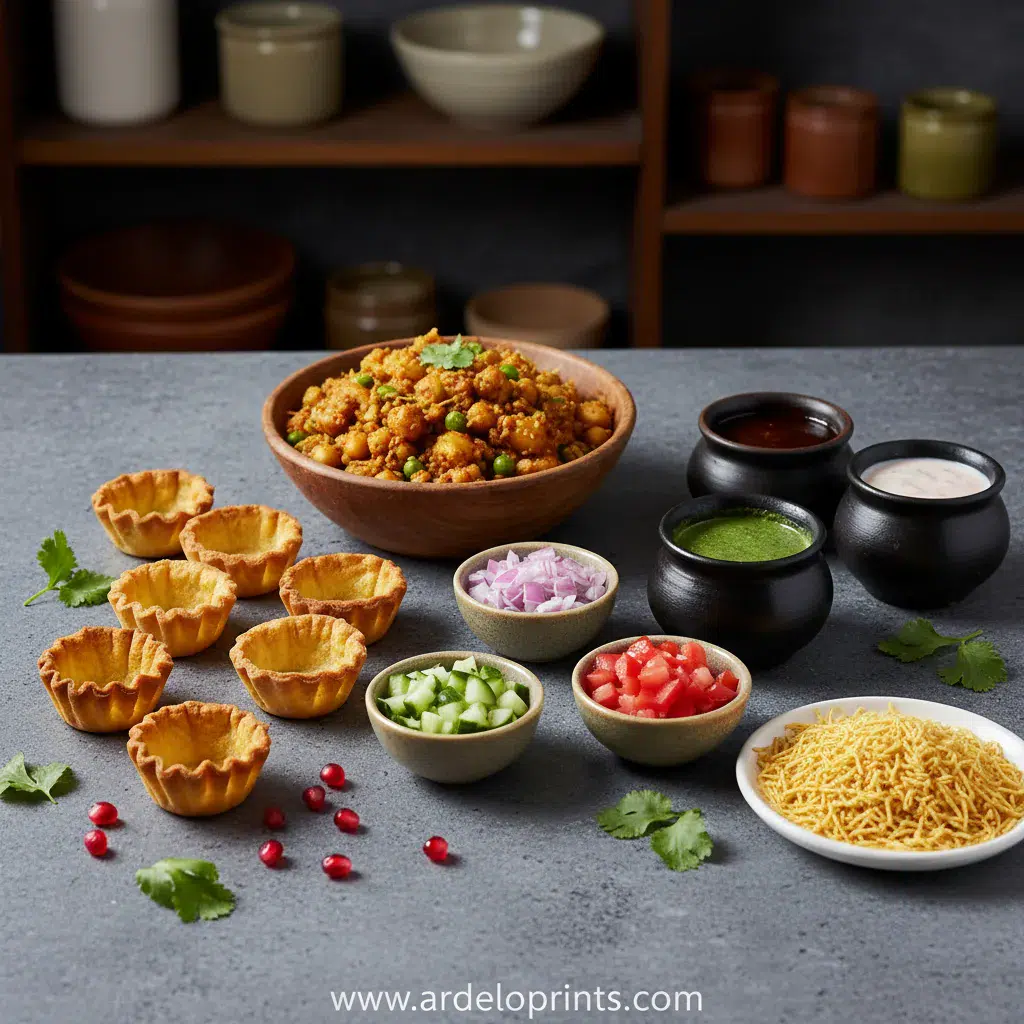 Easy Baked Taco Chaat Cups Recipe - ingredients preparation