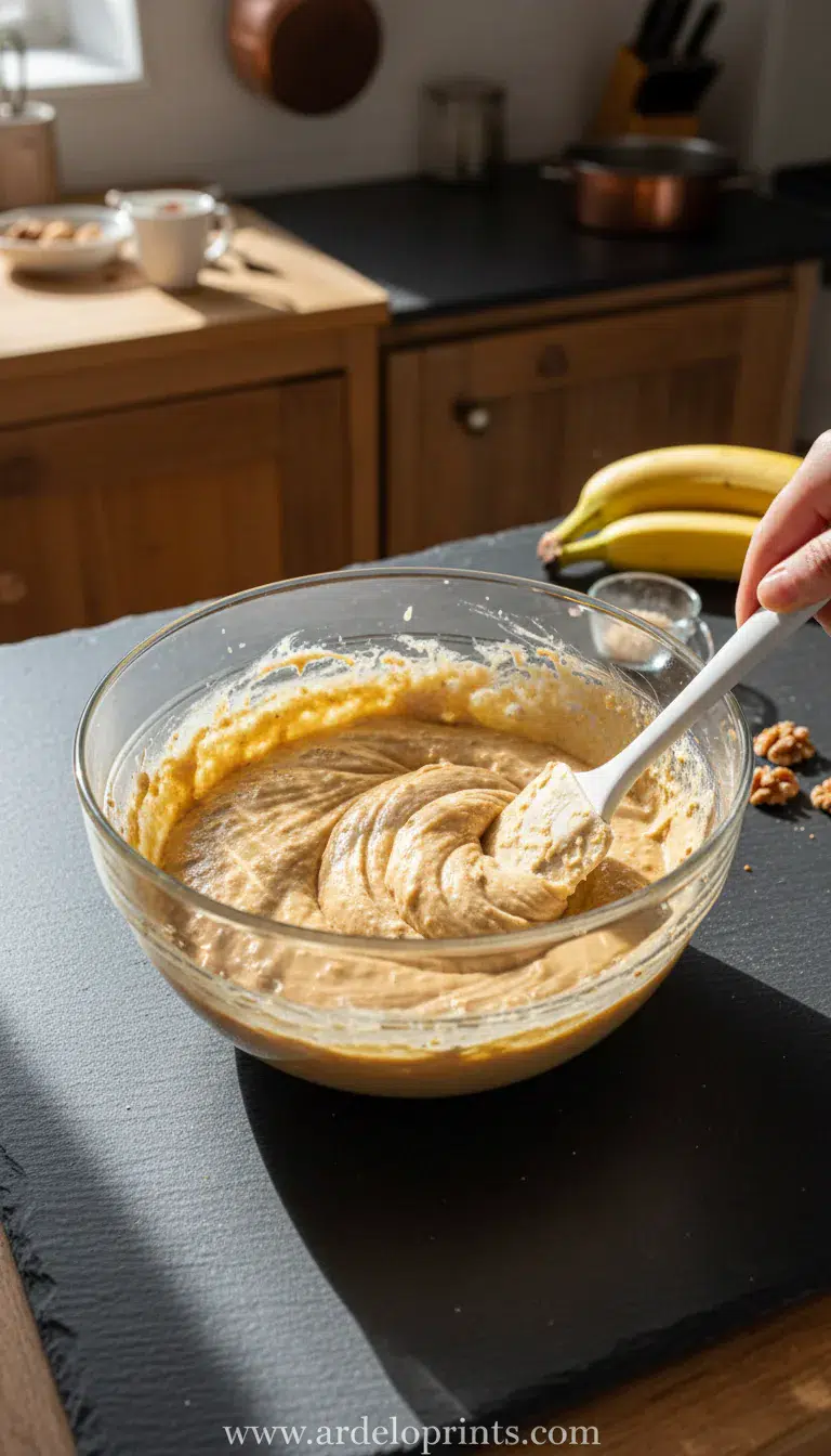 Moist Banana Bread: Easy Recipe - cooking process