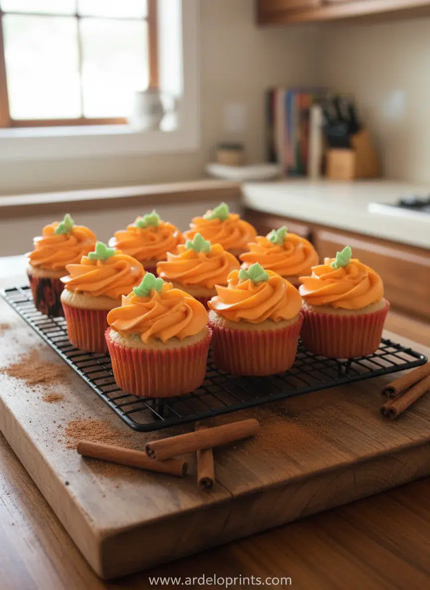 Pumpkin Cupcakes: Delicious Fall Dessert Recipe - final presentation
