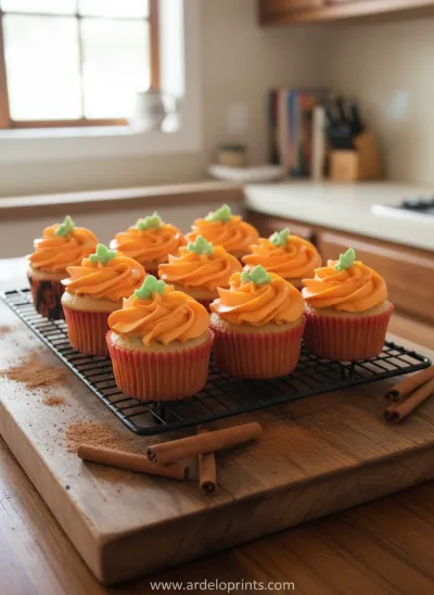Pumpkin Cupcakes: Delicious Fall Dessert Recipe - ready to serve