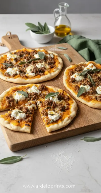 Autumn Naan Pizzas - ready to serve