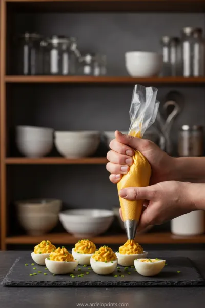 Pumpkin Patch Deviled Eggs: Festive Recipe - cooking process