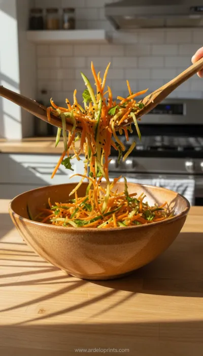 Cucumber Carrot Salad: Refreshing Recipe - cooking process