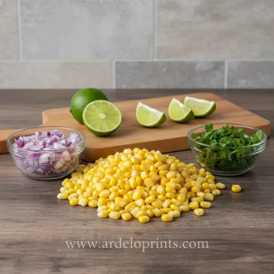 Corn Salad: Easy & Delicious Recipe - ingredients preparation