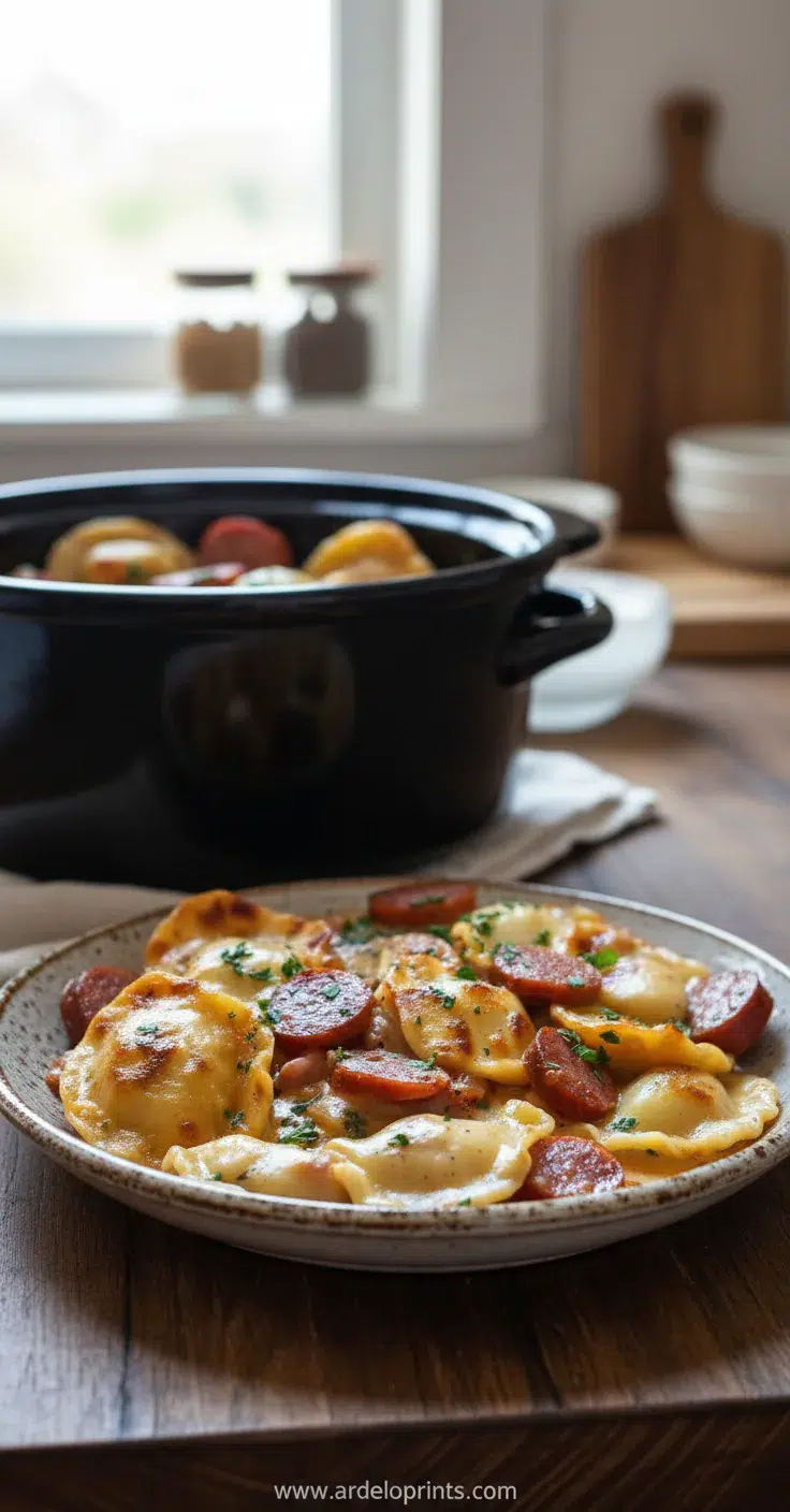 Crock Pot Pierogi Casserole: Easy Dinner - final presentation