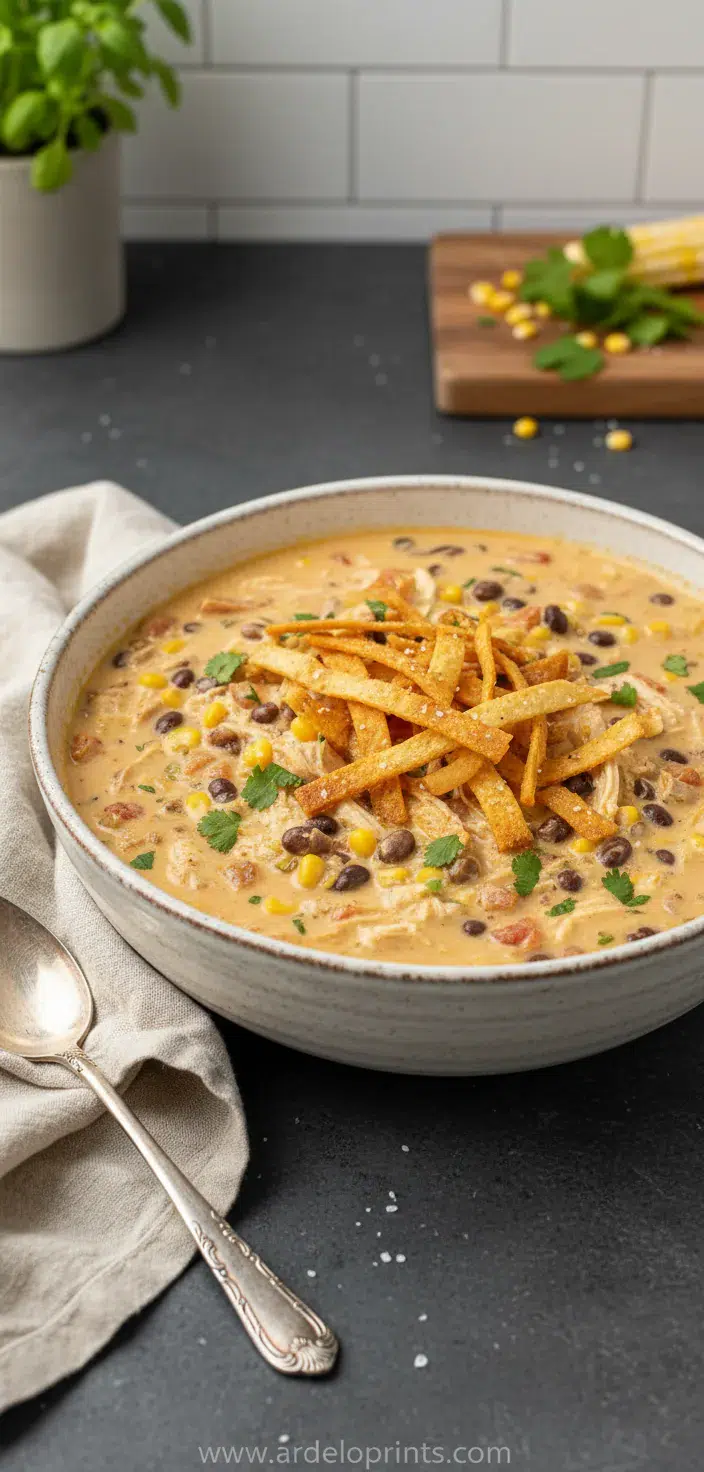 Chicken Taco Soup: Easy Recipe - final presentation