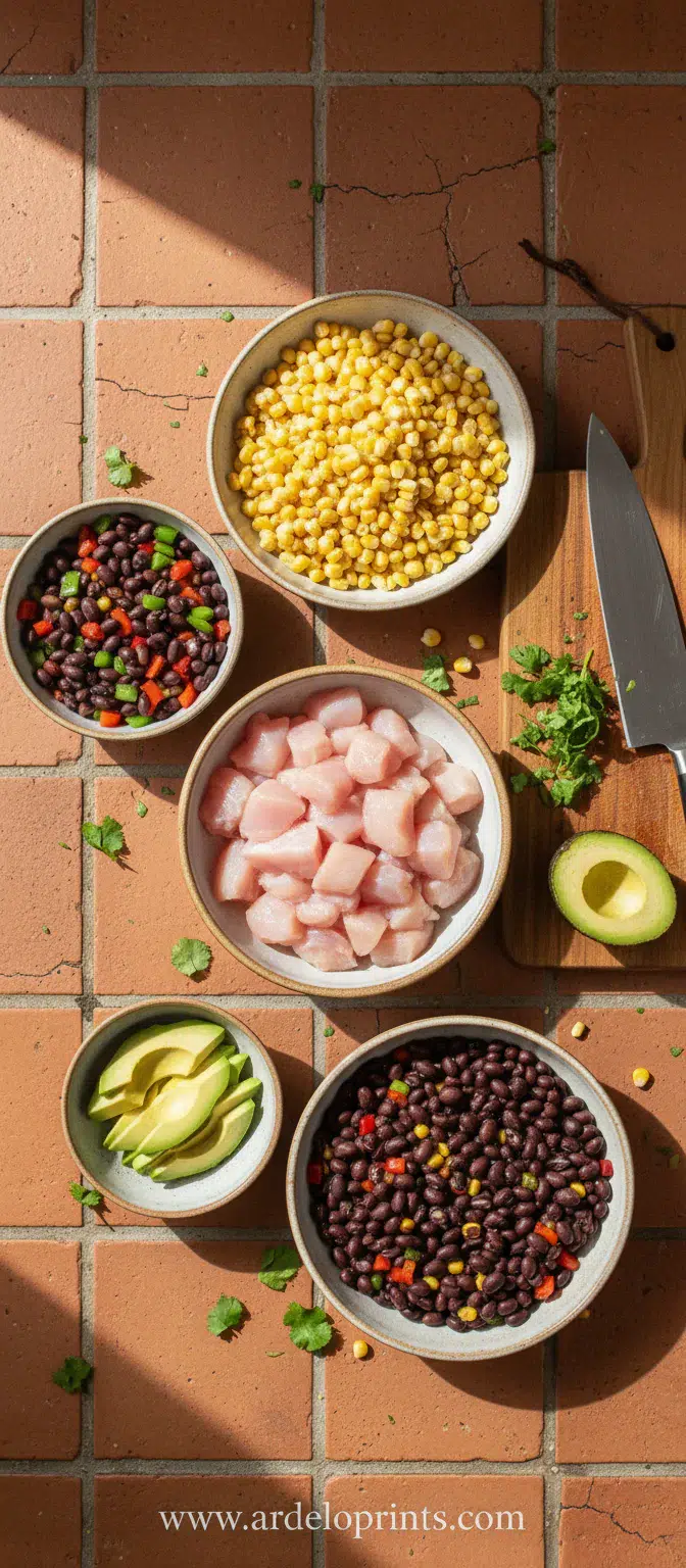 Southwest Chicken Casserole: Easy Recipe - ingredients preparation