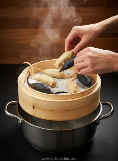 Rat Dumplings Recipe - cooking process