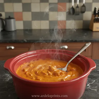 High-Protein Slow Cooker Chicken Tikka Masala - cooking process