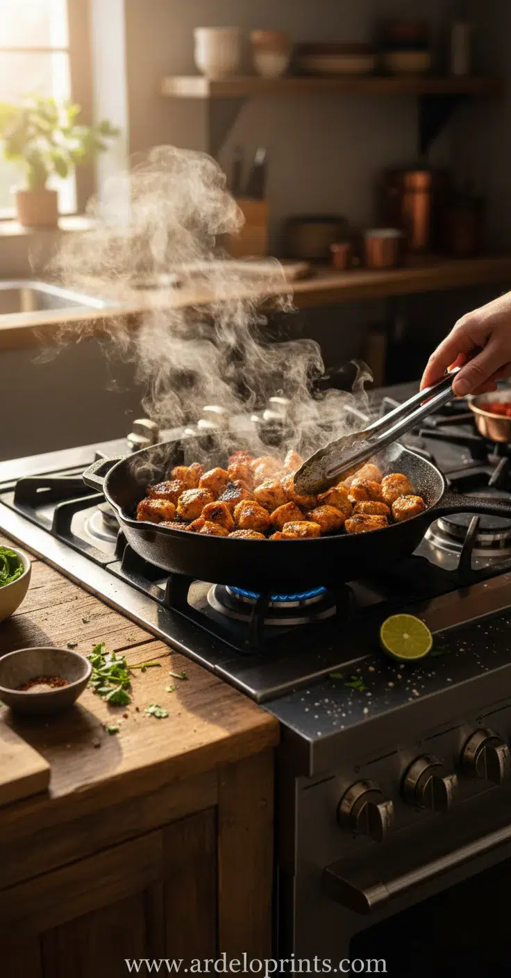 Street Corn Chicken Rice Bowl Recipe - cooking process