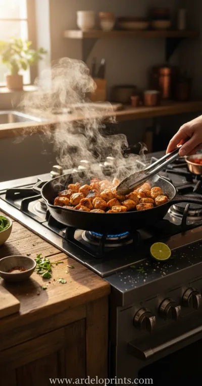 Street Corn Chicken Rice Bowl Recipe - cooking process