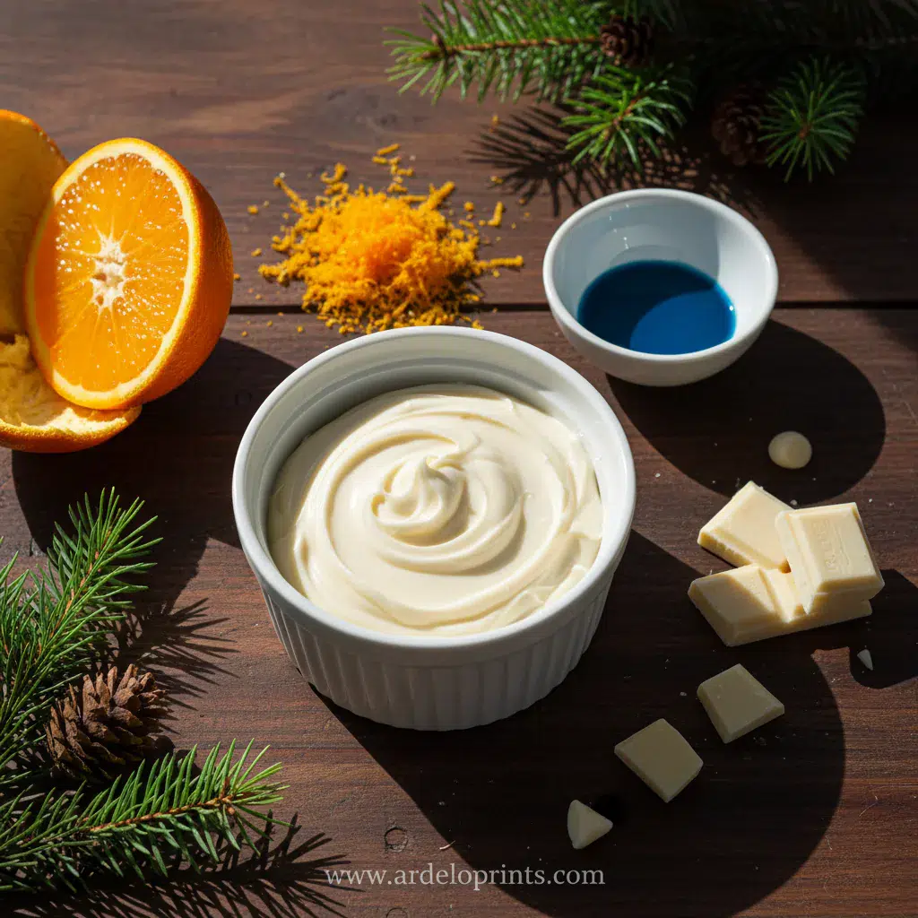 Blue Christmas Truffles Recipe - ingredients preparation