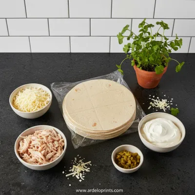 White Chicken Enchiladas Recipe with Sour Cream - ingredients preparation