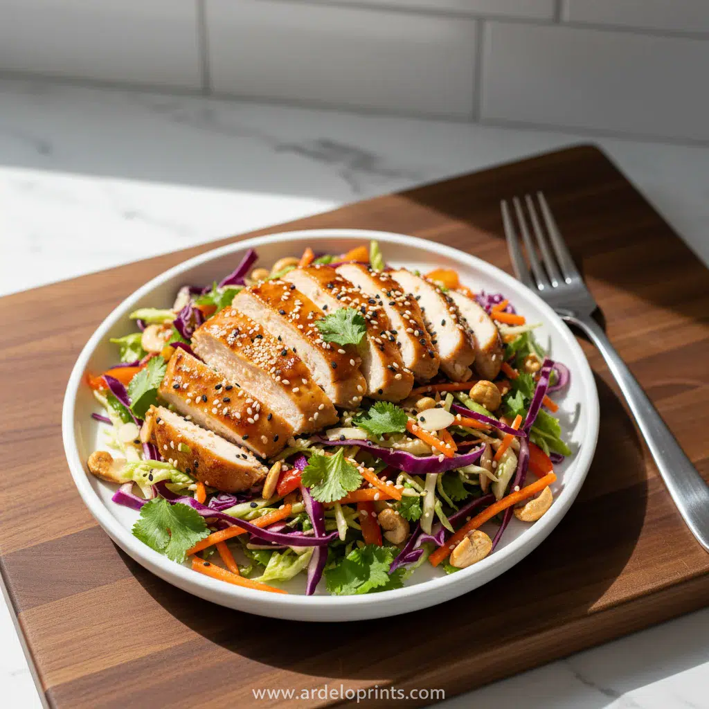 Sesame Chicken Salad: Incredible Recipe - final presentation