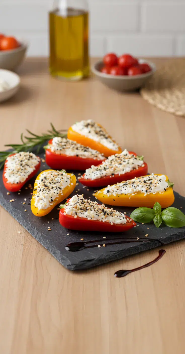 Cream Cheese Stuffed Peppers - final presentation