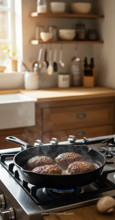 Slow Cooker Salisbury Steak: Easy Dinner Recipe - cooking process